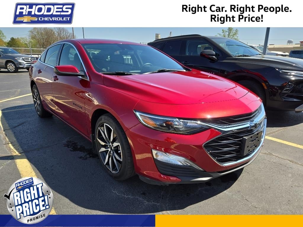 2024 Chevrolet Malibu RS in Radiant Red Tintcoat — front three-quarter view