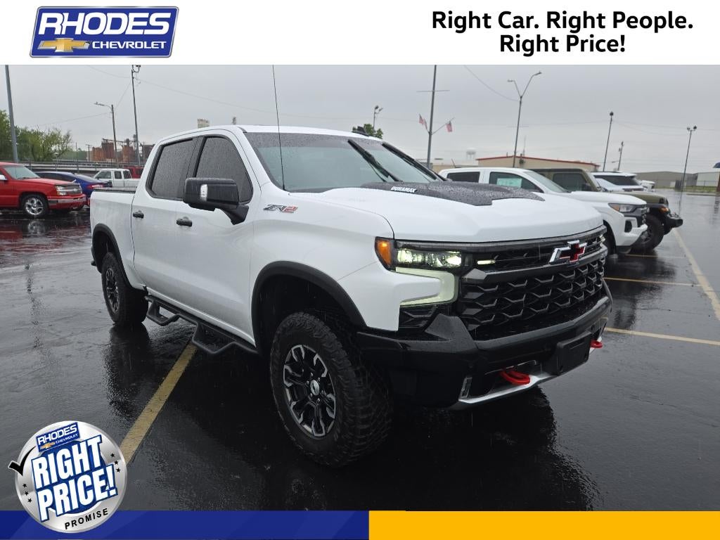 2025 Chevrolet Silverado 1500 ZR2 in Summit White — front three-quarter view