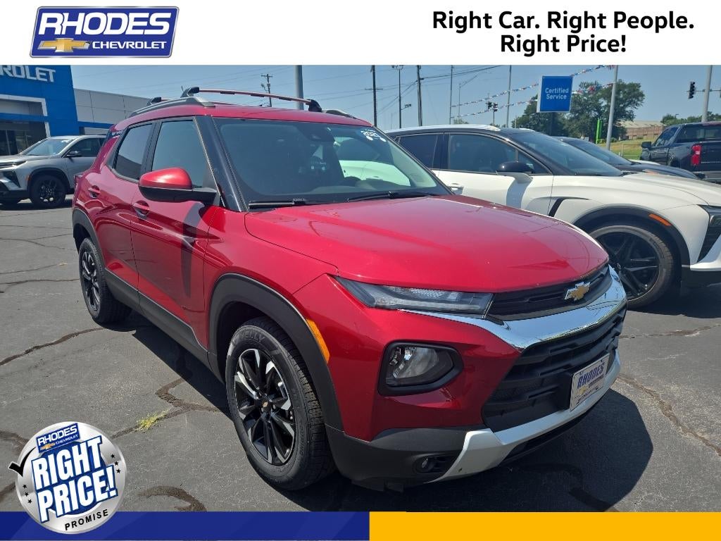 2021 Chevrolet Trailblazer LT in Scarlet Red Metallic — front three-quarter view